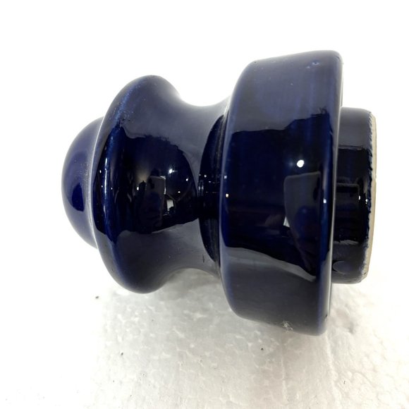 * Electric Insulator Cobalt Blue Ceramic VTG - Picture 5 of 8